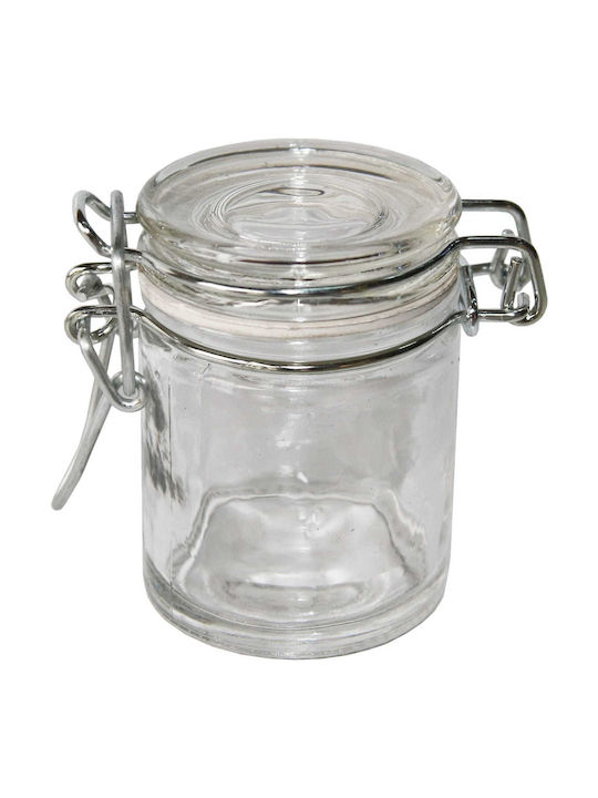 Viosarp Vase General Use with Airtight Lid Glass Transparent 50ml