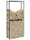 vidaXL Ξύλινο Ράφι Αποθήκευσης Ξύλων 100x30x209cm Μαύρο