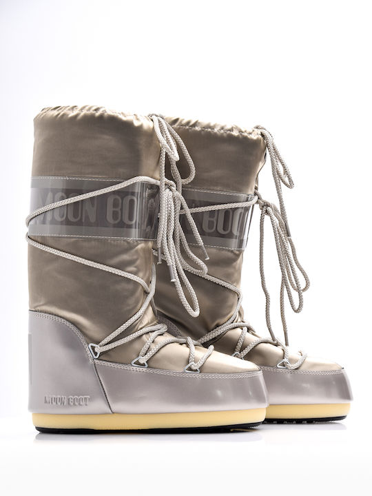 Moon Boot Icon Glance Γυναικείες Μπότες Χρυσές