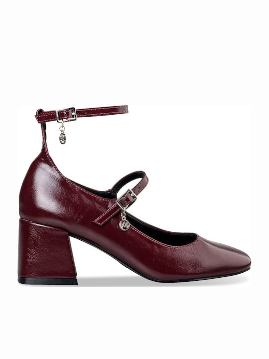 Envie Shoes Synthetic Leather Red Heels