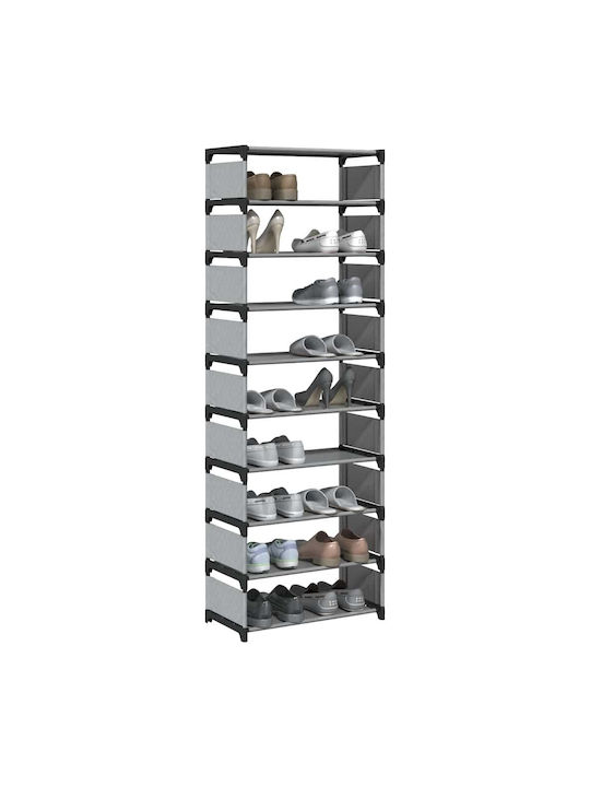 Fabric Shoe Organizer Gray 54x28x158cm