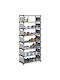 Fabric Shoe Organizer Gray 54x28x124cm