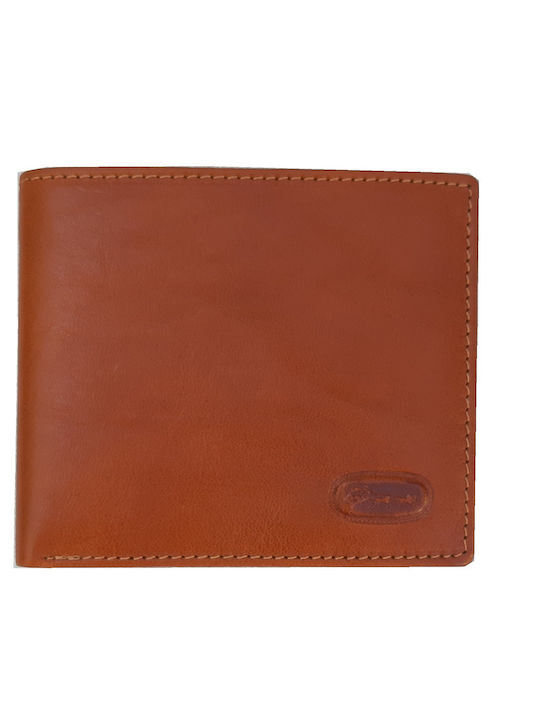 Leather Men's Wallet Classic with RFID Tabac Brown