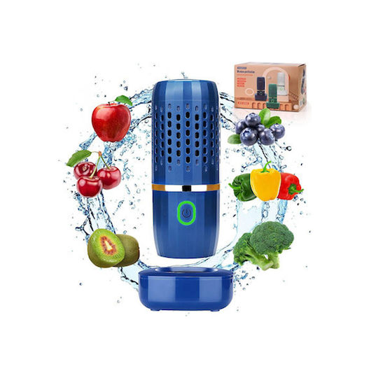 Rechargeable Cleaning Device Washing Machine Electrolysis Technology for Fruits, Vegetables, Meats & Various Utensils Blue