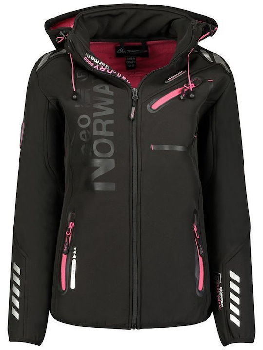 3 în 1 de Iarnă Jachetă Softshell Impermeabilă și Rezistentă la Vânt Black, Pink