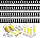 Vevor E Track Tie-down Rail Kit 18pcs 5' E-tracks Set Περιλαμβάνει 4 Χαλύβδινες Ράγες & 8 Άγκυρες O-ring & 4 Tie-off D-ring & 2 Ιμάντες Καστάνιας Αξεσουάρ Ασφάλισης Μοτοσικλέτες Cargo 2000 Lbs
