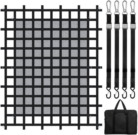 Vevor Cargo Net Heavy Duty Cargo Net 96" X 81" Ρυθμιζόμενες Πόρπες & Άγκιστρα S-hooks