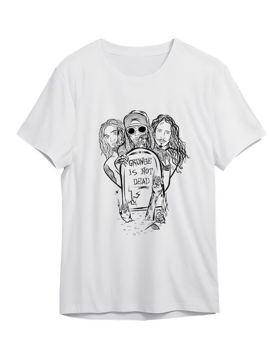 T-shirt Grunge Is Not Dead Rock Avenue White