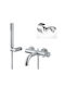 Armando Vicario Industrial Mixing Bathtub Shower Faucet Complete Set
