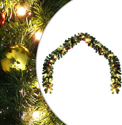 vidaXL Lighted Christmas Garland Gold 1pc