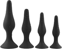 SMD Max Anal Plugs (S / M / L / XL) Set Black 4pcs