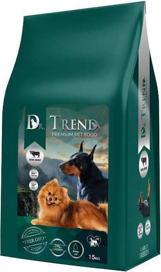 Dr. Trend 15kg Dry Food for Adult Large Breed Dogs with Beef, Chicken and Calf