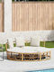 Εξωτερική Lounge Κρεβάτι Χωρίς Θόλο Poly Rattan Καφέ 160 X 50 X 3.8 Cm