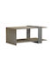 Rectangular Central Coffee Table Masasi Made of Solid Wood Sonoma Grey Cement W80xL50xH35cm