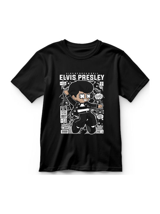 Παιδικό T-shirt Black Elvis