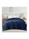 Liolios Home Duvet Cover Queen 220x240cm Doha Navy 350 GSMGsm