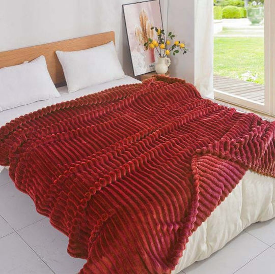 SpitiBazaar Decke Samt Übergröße 220x240cm Bordeaux