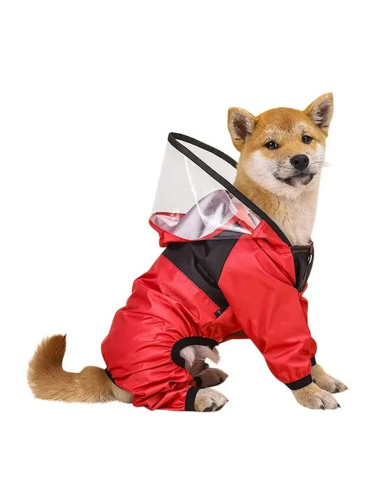 Hundemantel Wasserdicht Kapuzen Rot