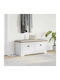 Mobilier de Intrare cu Dulap pentru Pantofi White and Brown 114x40x45cm