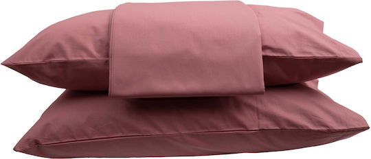 Epavlis Homeware Σχ.0600 Kissenbezug-Set Dusty Pink 50x70cm.