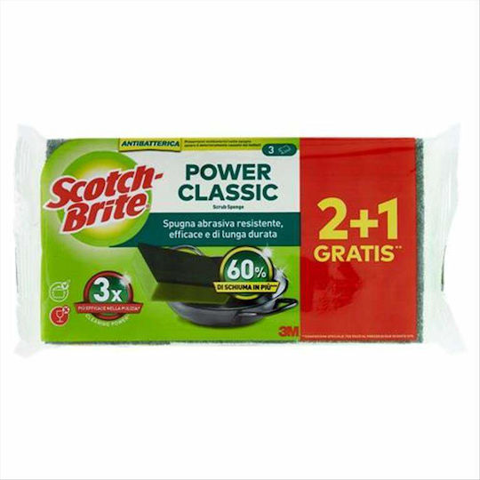 Scotch Brite Küchenschwamm 2+1 Power Classic Grün