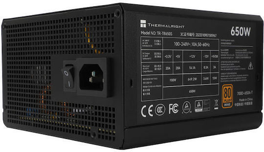 Thermalright TB-650S 650W Schwarz Computer-Netzteil Voll verkabelt 80 Plus Bronze
