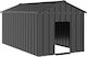 vidaXL Металик Парк За Кучета 114x202x101см Сив