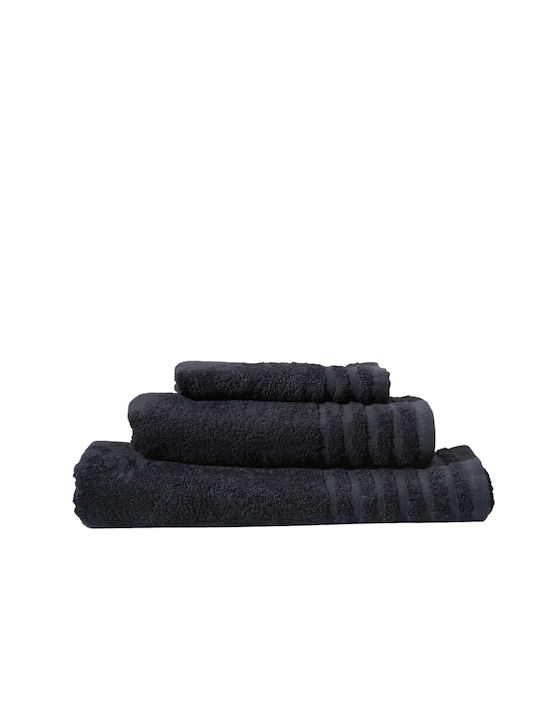 Epavlis Homeware Комплект Кърпи за Баня 3бр Σχ.2003 Черен
