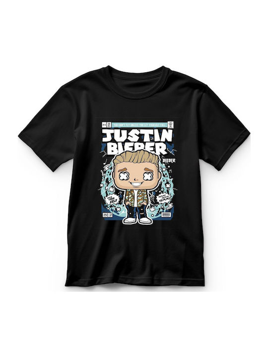 Kids' T-shirt Black Justin Bieber Pop
