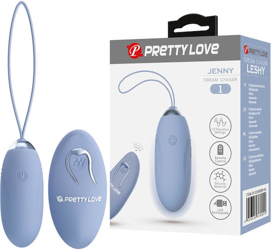 Vibrator Egg with Remote Control Blue