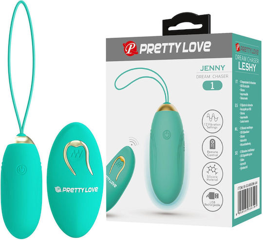 Vibrator Egg with Remote Control Green