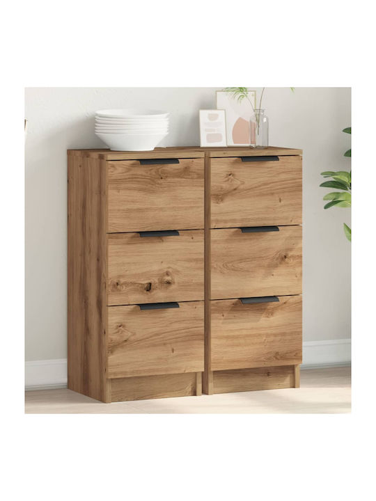 Vidaxl Sideboards 2 Τεμ Artisan Oak 30x30x70cm ...