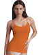 Women's T-Shirt with Spaghetti Strap Orange