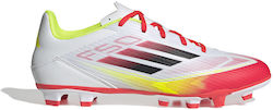 adidas F50 Club FG/MG Ghete Fotbal Cu Crampoane Albe