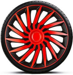 Car Hubcaps 13 Inches 4 Pieces Red Car Hubcaps 13 Inches 4 Pieces Red