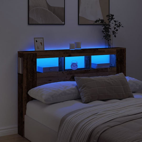 vidaXL Hölzernes Kopfstütze für Betten Braun 160x103,5cm