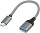 LogiLink Μετατροπέας USB-C male σε USB-C female Γκρι 1τμχ GM-246492