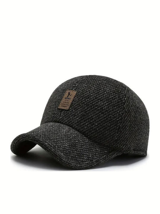 Luciano Faketti Men's Hat Autumn Winter Modern Casual Warm Baseball Cap Black