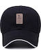 Luciano Faketti Baseball Cap 100% Atmungsaktive Sonnenhut Herren & Damen Freizeit Outdoor Golf Hut Schwarz