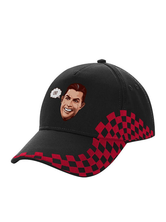 Cristiano Ronaldo Adult Cap Ultimate Black Red ...