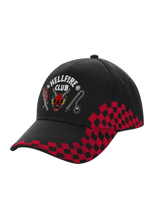 Hellfire Club Stranger Things Adult Hat Ultimate Black Red Racing 100% Cotton Drill Adult Unisex One Size