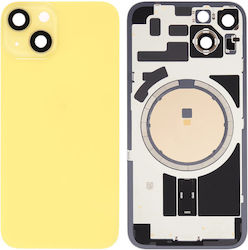Πίσω Γυαλί Ατσάλινη Πλάκα Μαγνήτες Magsafe & Camera Lens Iphone 14 Plus Yellow Πίσω Γυαλί Ατσάλινη Πλάκα Μαγνήτες Magsafe & Camera Lens Iphone 14 Plus Yellow