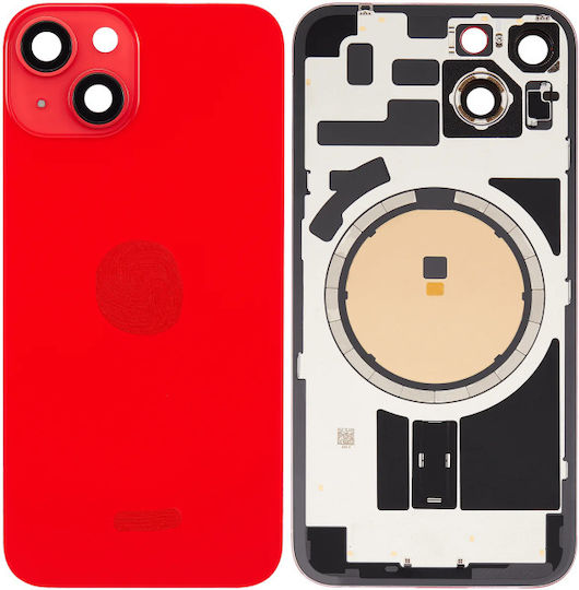 Back Glass Steel Plate Magnets Magsafe & Camera Lens iPhone 14 Plus Product Red