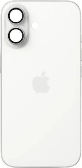 Rückglas Stahlplatte Magnete Magsafe & Kameralinse iPhone 16 Weiß