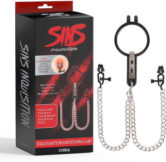 Humiliation Mouth Spreader Nipple Clamps