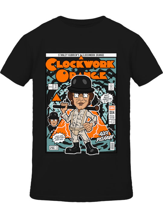 T-Shirt Alex Delarge Uhrwerk Orange Popkultur Schwarz