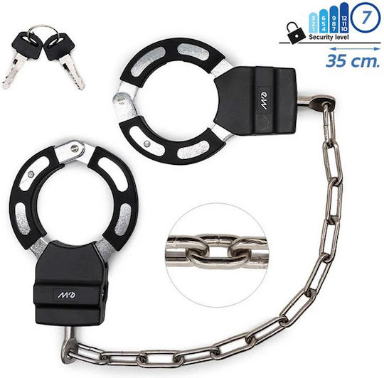 Ewheel-Schloss "Handschellen" Elektroroller Fahrräder 35cm Zwei Schlüssel Ewlk019
