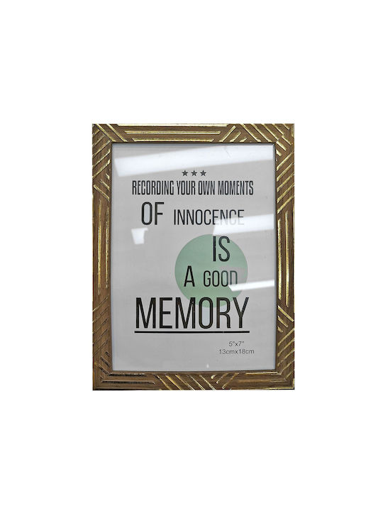 24home.gr Plastic Photo Frame with Bronze Frame