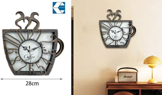 Galifas Wanduhr Kunststoff Silber