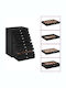 vidaXL Metallic Jewellery Box with Drawer Black 29x20.5x40.5cm